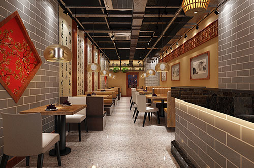昌吉传统中式餐厅餐馆装修设计效果图