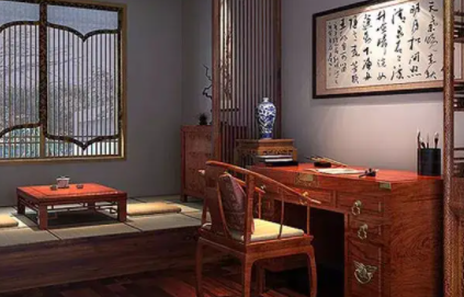 昌吉书房中式设计美来源于细节